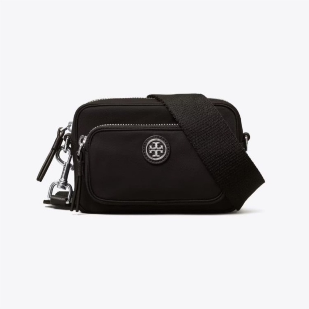 Tory Burch Virginia Mini Nylon Black Crossbody Bag NWT